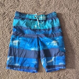 Nike Kids Swim Trunks - Blue and White